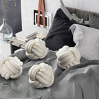 Striped Knot Pillow – Handmade Soft Poly-Cotton Comfort & Modern