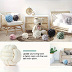 Striped Knot Pillow – Handmade Soft Poly-Cotton Comfort & Modern