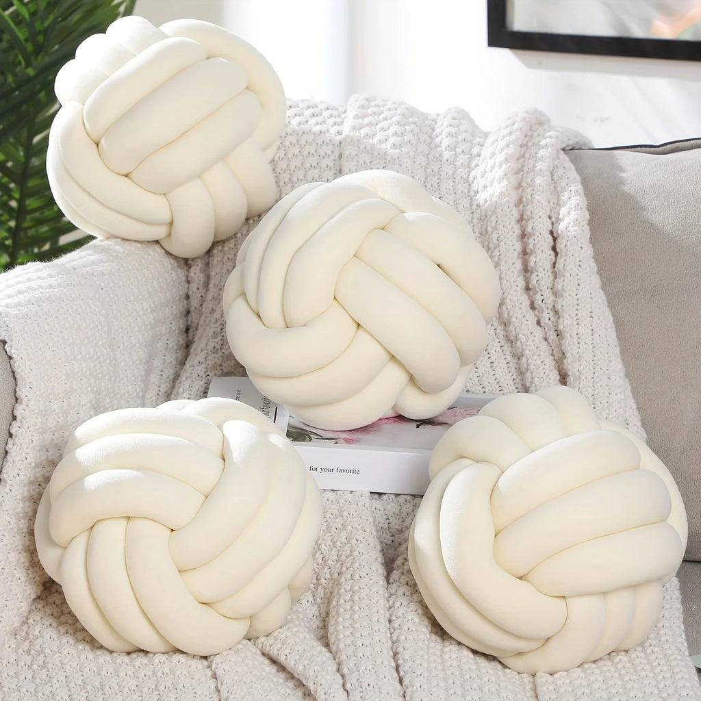 Striped Knot Pillow – Handmade Soft Poly-Cotton Comfort & Modern