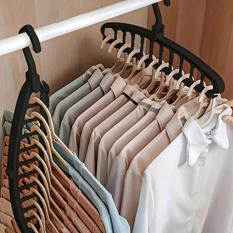Premium Multi-Hole Clothes Hanger – Non-Slip Storage Rack & Space-Saving Wardrobe Organizer