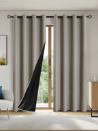 Solid Blackout Curtains with Grommets – Elegant Light-Blocking Drapes, Total Privacy & Comfort