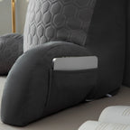 Reading Pillow Standard Bed Pillow – Comfortable Back Support for Sitting Up in Bed, Washable Cover & Handy Side Pockets