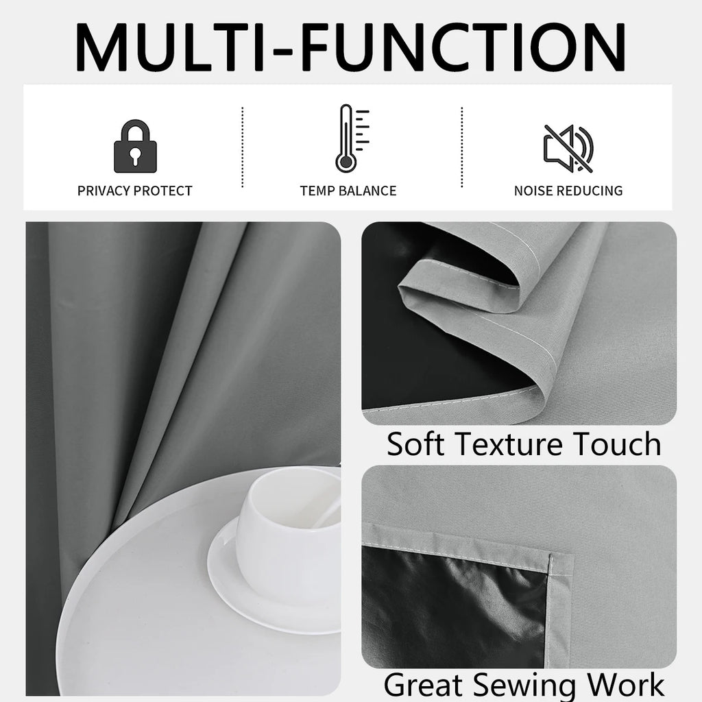Solid Blackout Curtains with Grommets – Elegant Light-Blocking Drapes, Total Privacy & Comfort
