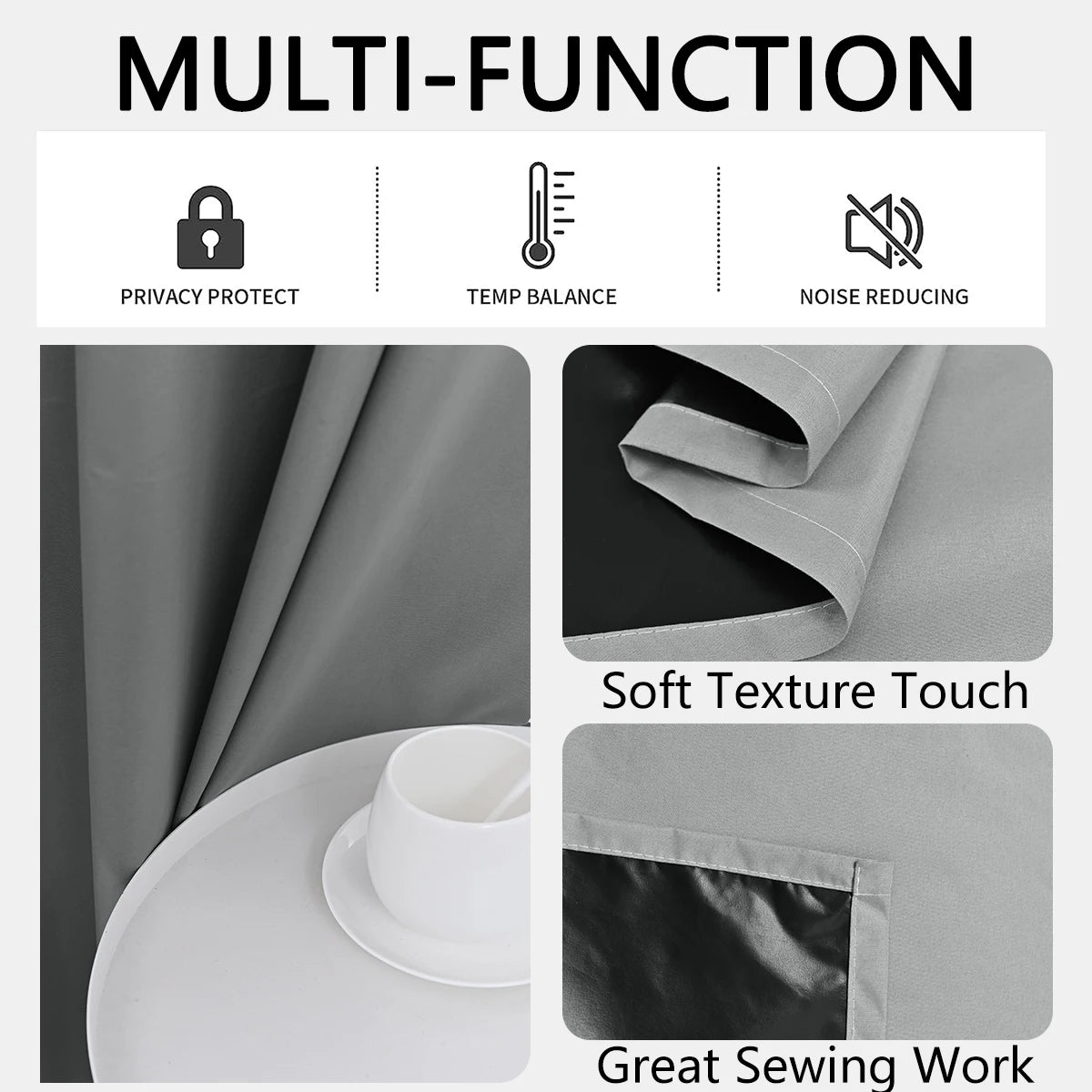Solid Blackout Curtains with Grommets – Elegant Light-Blocking Drapes, Total Privacy & Comfort