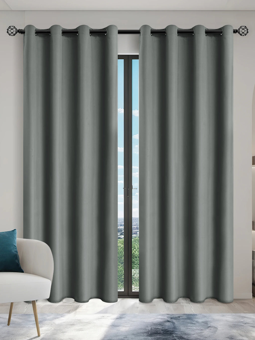 Solid Blackout Curtains with Grommets – Elegant Light-Blocking Drapes, Total Privacy & Comfort