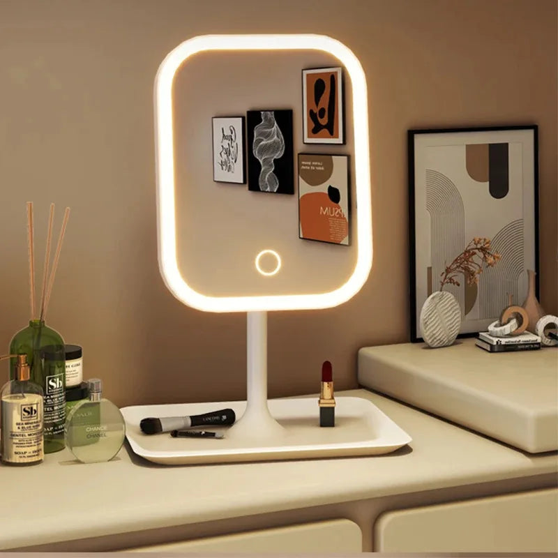 LED Makeup Mirror – 3-Color Light Touch Mirror & Elegant Design