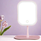 LED Makeup Mirror – 3-Color Light Touch Mirror & Elegant Design