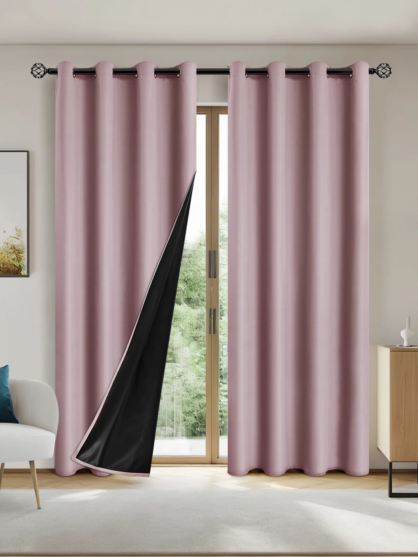 Solid Blackout Curtains with Grommets – Elegant Light-Blocking Drapes, Total Privacy & Comfort
