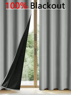 Solid Blackout Curtains with Grommets – Elegant Light-Blocking Drapes, Total Privacy & Comfort