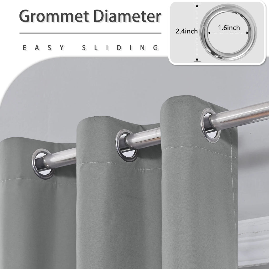 Solid Blackout Curtains with Grommets – Elegant Light-Blocking Drapes, Total Privacy & Comfort