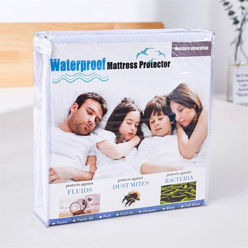 Premium Waterproof Mattress Protector – Soft Cotton Comfort, Total Mattress Protection