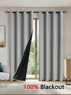 Solid Blackout Curtains with Grommets – Elegant Light-Blocking Drapes, Total Privacy & Comfort