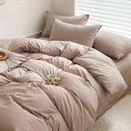 Solid Cotton Bed Linen Set – Soft & Breathable Comfort