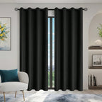 Solid Blackout Curtains with Grommets – Elegant Light-Blocking Drapes, Total Privacy & Comfort