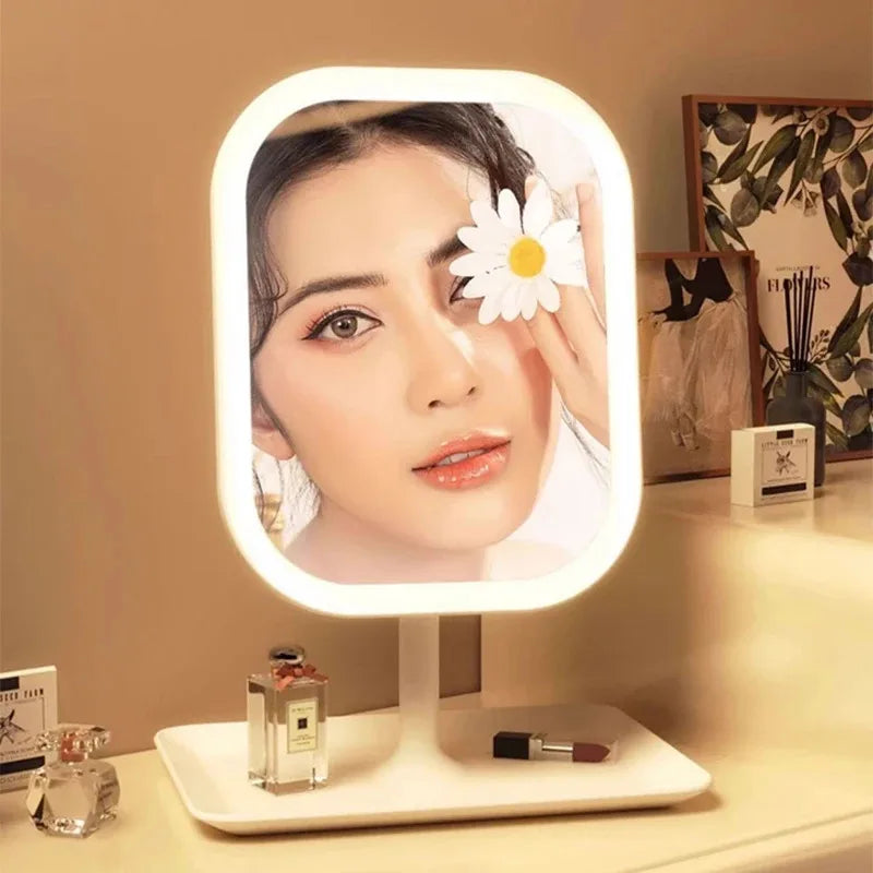 LED Makeup Mirror – 3-Color Light Touch Mirror & Elegant Design