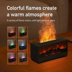 Simulated 3D Flame Aromatherapy Humidifier – Essential Oil Diffuser, Colorful Atmosphere Lighting