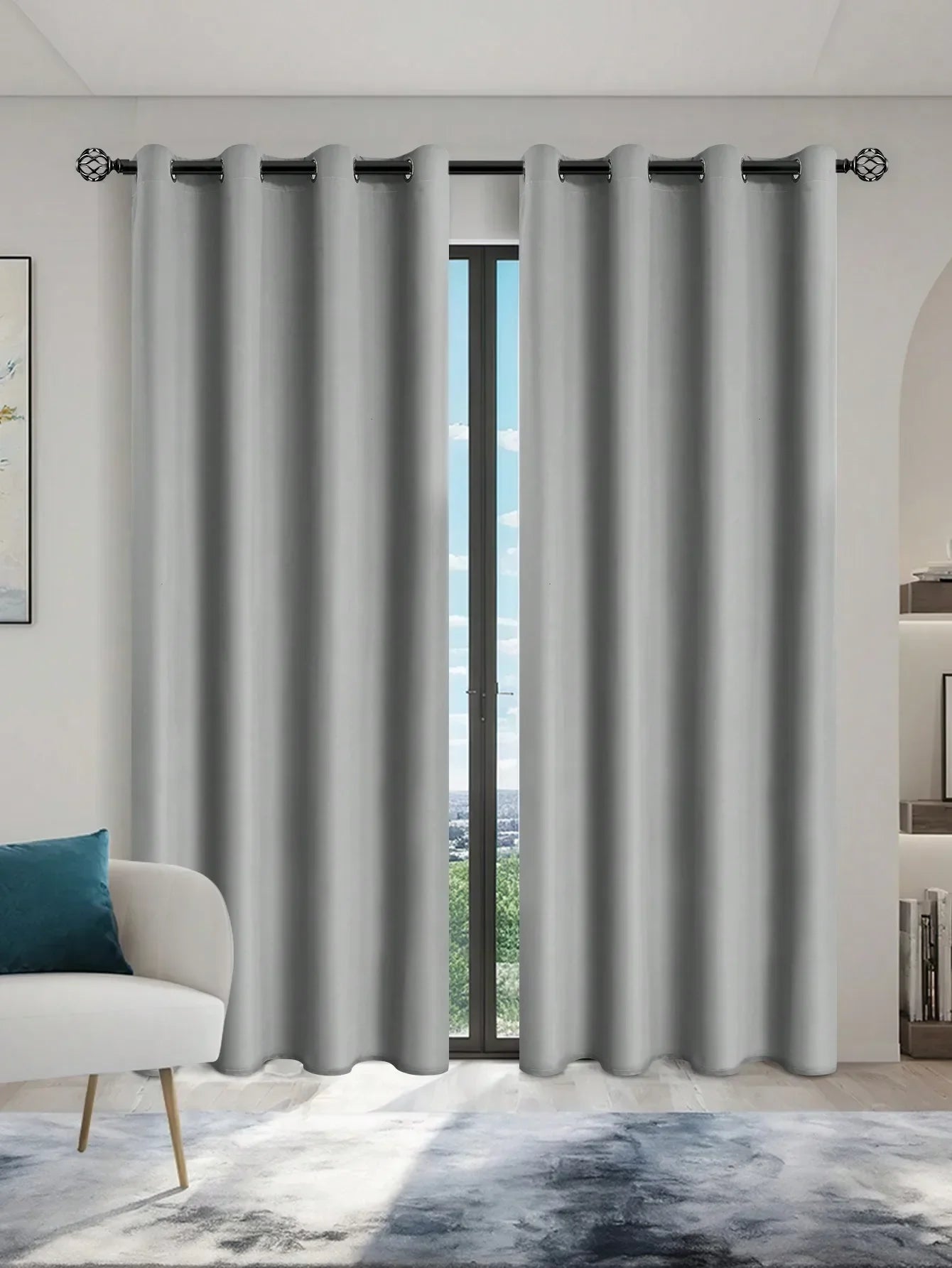 Solid Blackout Curtains with Grommets – Elegant Light-Blocking Drapes, Total Privacy & Comfort