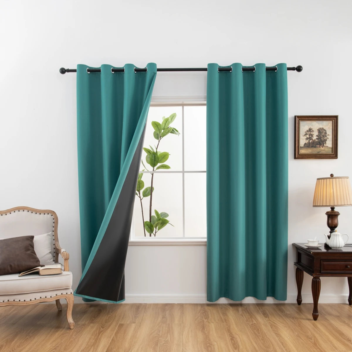 Solid Blackout Curtains with Grommets – Elegant Light-Blocking Drapes, Total Privacy & Comfort