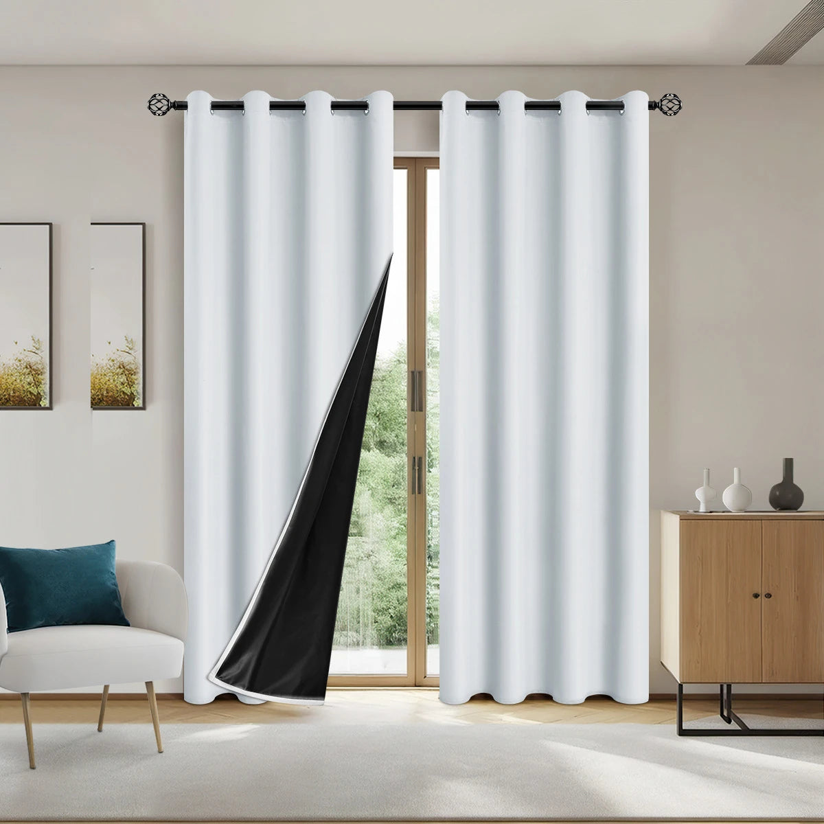 Solid Blackout Curtains with Grommets – Elegant Light-Blocking Drapes, Total Privacy & Comfort