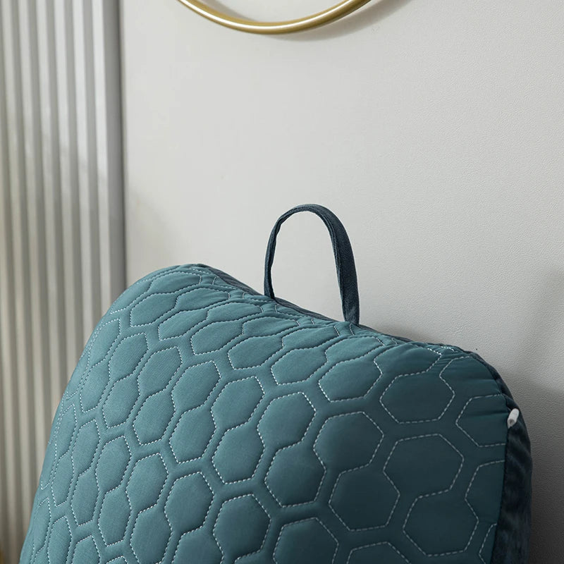 Reading Pillow Standard Bed Pillow – Comfortable Back Support for Sitting Up in Bed, Washable Cover & Handy Side Pockets