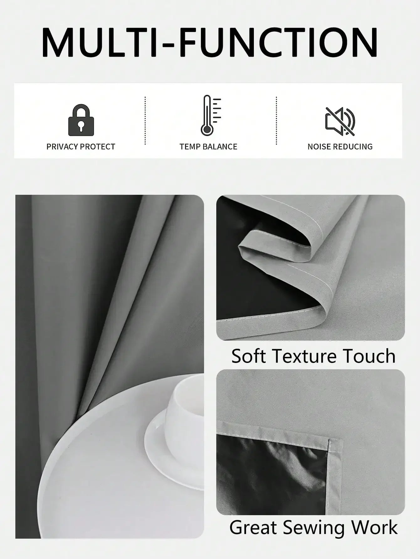 Solid Blackout Curtains with Grommets – Elegant Light-Blocking Drapes, Total Privacy & Comfort