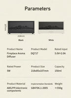 Simulated 3D Flame Aromatherapy Humidifier – Essential Oil Diffuser, Colorful Atmosphere Lighting