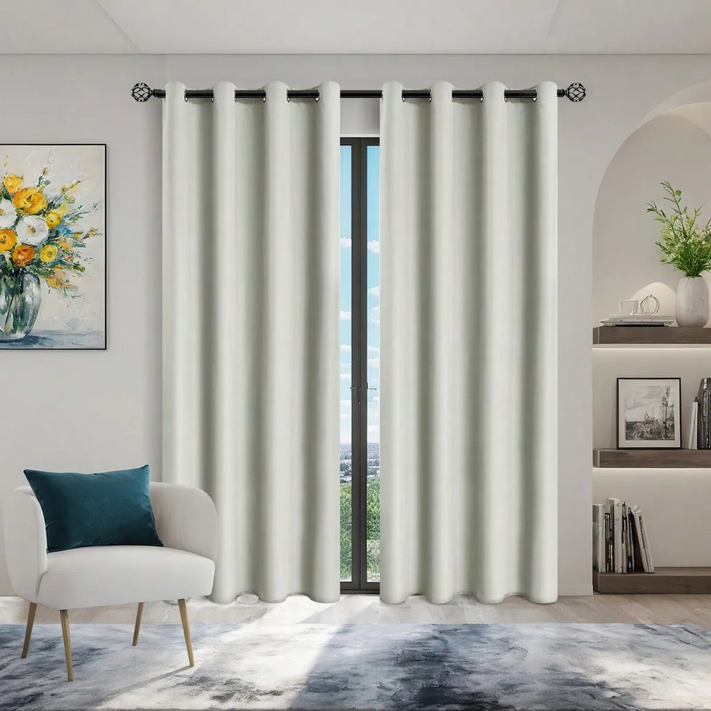 Solid Blackout Curtains with Grommets – Elegant Light-Blocking Drapes, Total Privacy & Comfort
