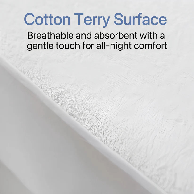 Premium Waterproof Mattress Protector – Soft Cotton Comfort, Total Mattress Protection